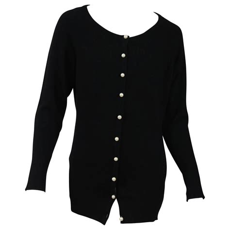 cardigan sleeveless chanel black|chanel cardigans.